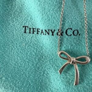 Tiffany & Co. Sterling Silver Bow Chain Necklace classic piece